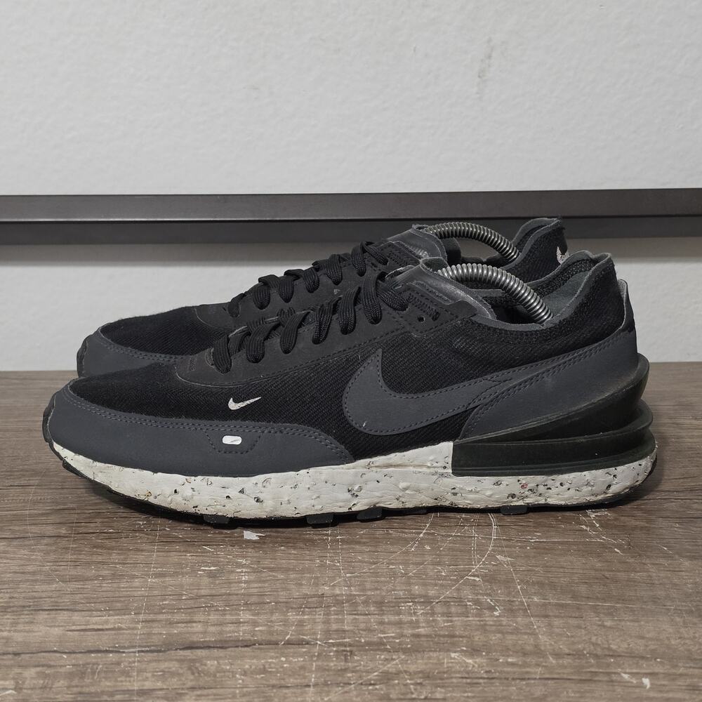 Nike Waffle One Crater (DH7751-001) Men’s Athletic Running Shoes Size 10.5 Black